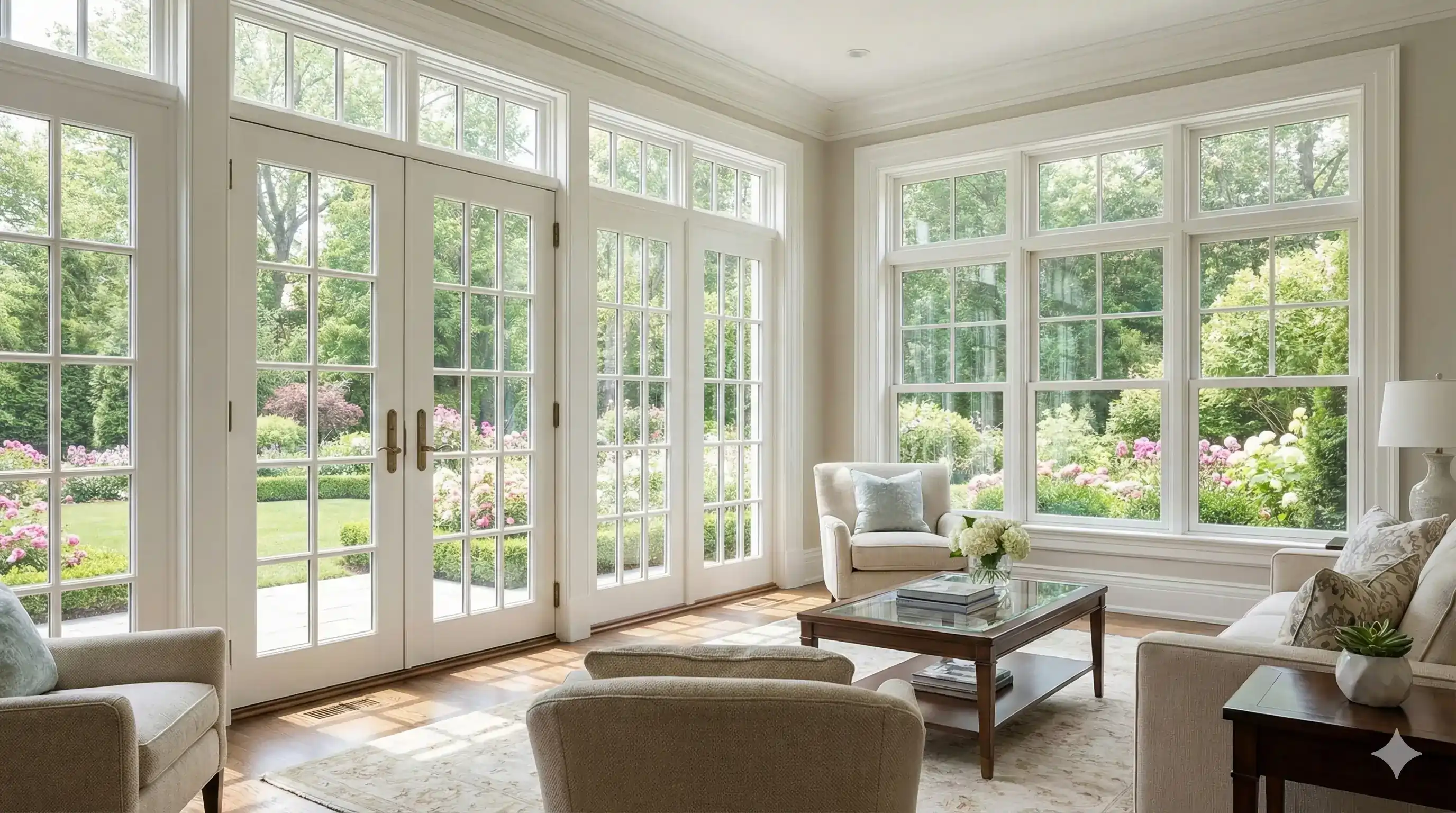 Modern home with beautiful windows